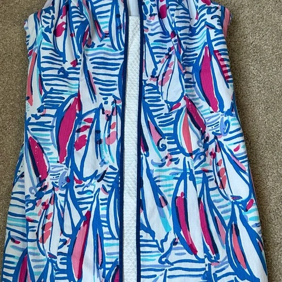 Lilly Pulitzer Blue and Pink Patterned Dress - Picture 2 of 3
